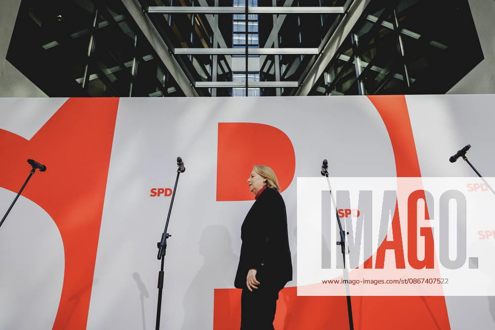 Baerbel Bas (SPD), Federal Minister of Labor and Social Affairs, photographed during a press conference in response to the state election in Mecklenburg-Western Pomerania and the Berlin House of Representatives election, September 21, 2026. While Die Linke won the electio