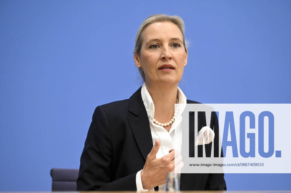 ABB BPK Alice Weidel, Federal Spokesperson for the AfD and Co-Chair of the AfD Parliamentary Group Topic: The AfD—Impact of the State Elections in Berlin and Mecklenburg-Western Pomerania on Federal Politics Statement at the BPK Federal Press Conference on September 21, 2026, in Berlin, Berlin, Germany