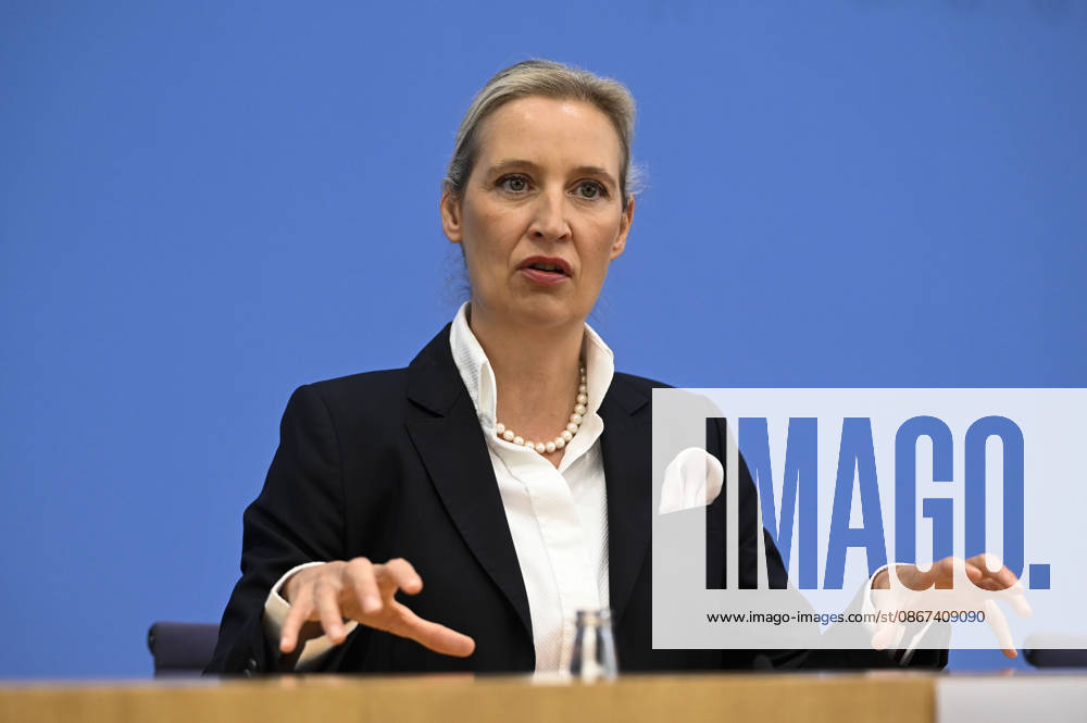 ABB BPK Alice Weidel, Federal Spokesperson for the AfD and Co-Chair of the AfD Parliamentary Group Topic: The AfD—Impact of the State Elections in Berlin and Mecklenburg-Western Pomerania on Federal Politics Statement at the BPK Federal Press Conference on September 21, 2026, in Berlin, Berlin, Germany