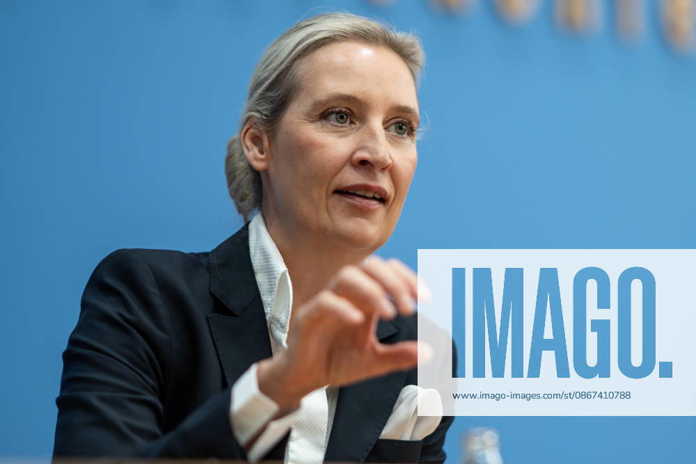 Alice Weidel, Federal Chairwoman of the AfD, during the Federal Press Conference in Berlin—a post-election analysis following the state elections in Mecklenburg-Western Pomerania and Berlin—Berlin, Germany, House of the Federal Press Conference