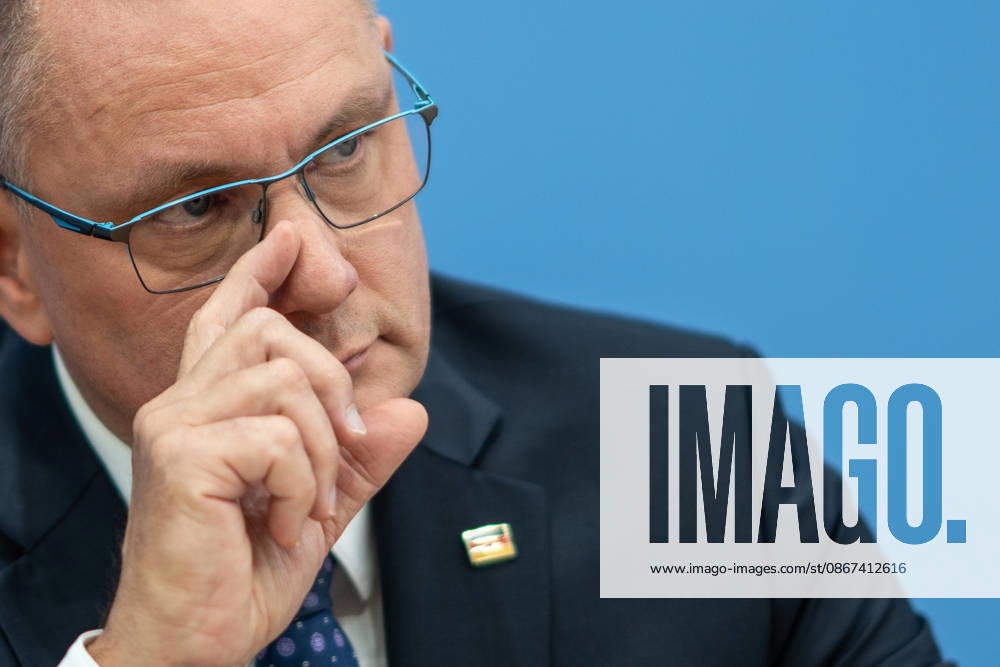 Tino Chrupalla, Federal Chairman of the AfD, during the Federal Press Conference in Berlin—a post-election analysis following the state elections in Mecklenburg-Western Pomerania and Berlin—Berlin, Germany, House of the Federal Press Conference