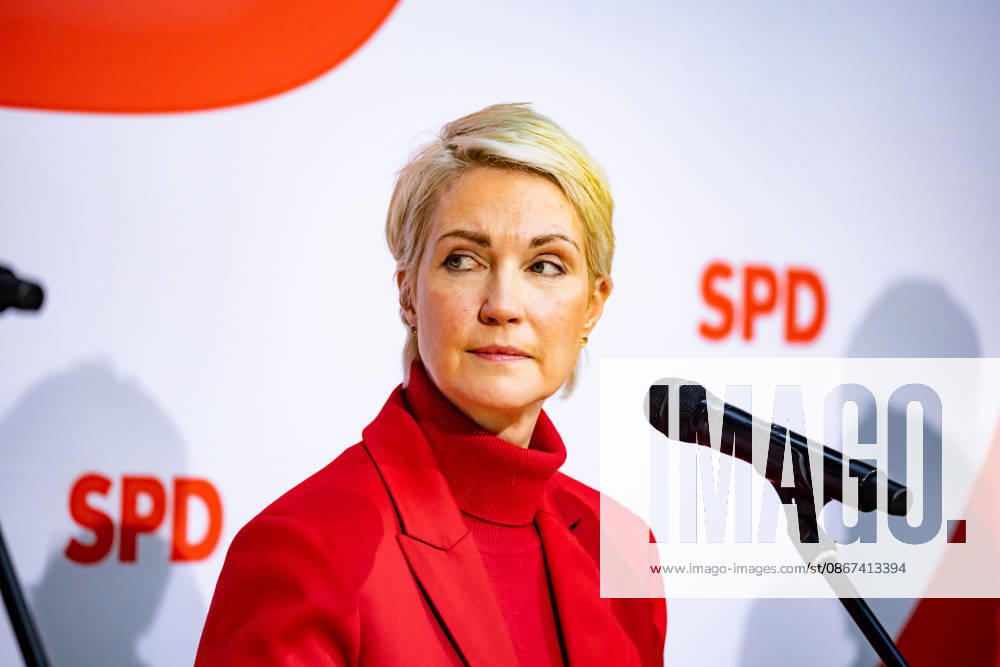 Manuela Schwesig, the SPD s top candidate in Mecklenburg-Western Pomerania, at a press conference at the Willy Brandt House in Berlin on September 21, 2026: Reactions to the state elections in Mecklenburg-Western Pomerania and Berlin