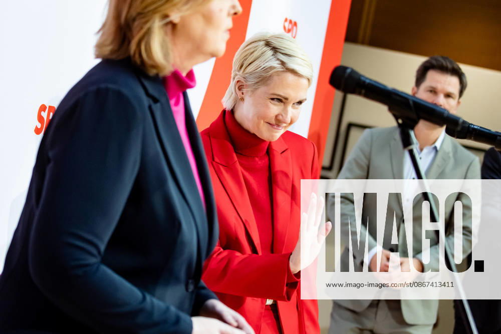 Manuela Schwesig, the SPD s lead candidate in Mecklenburg-Western Pomerania, at a press conference at the Willy Brandt House in Berlin on September 21, 2026: Reactions to the state elections in Mecklenburg-Western Pomerania and Berlin