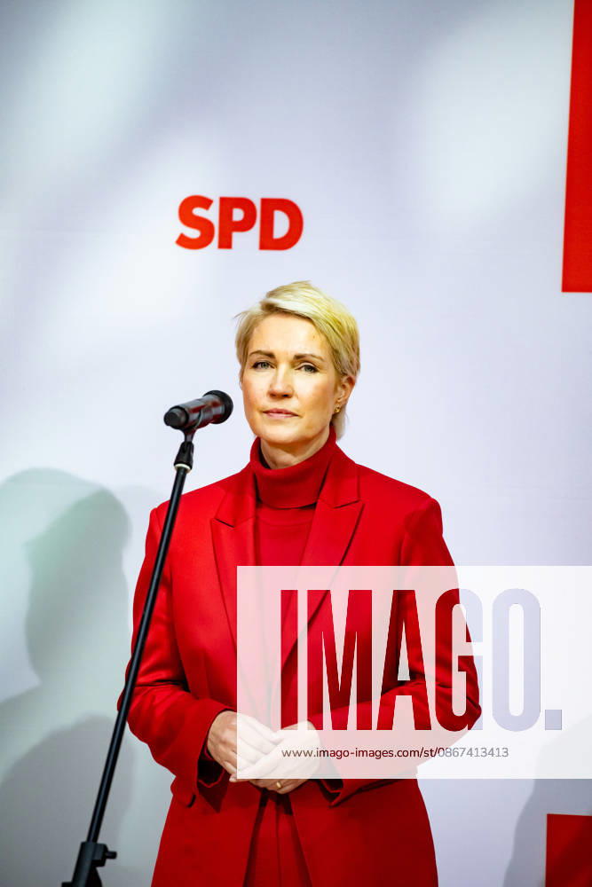 Manuela Schwesig, the SPD s lead candidate in Mecklenburg-Western Pomerania, at a press conference at the Willy Brandt House in Berlin on September 21, 2026: Reactions to the state elections in Mecklenburg-Western Pomerania and Berlin