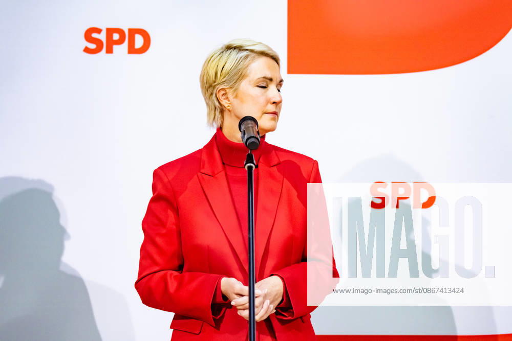Manuela Schwesig, the SPD s top candidate in Mecklenburg-Western Pomerania, at a press conference at the Willy Brandt House in Berlin on September 21, 2026: Reactions to the state elections in Mecklenburg-Western Pomerania and Berlin