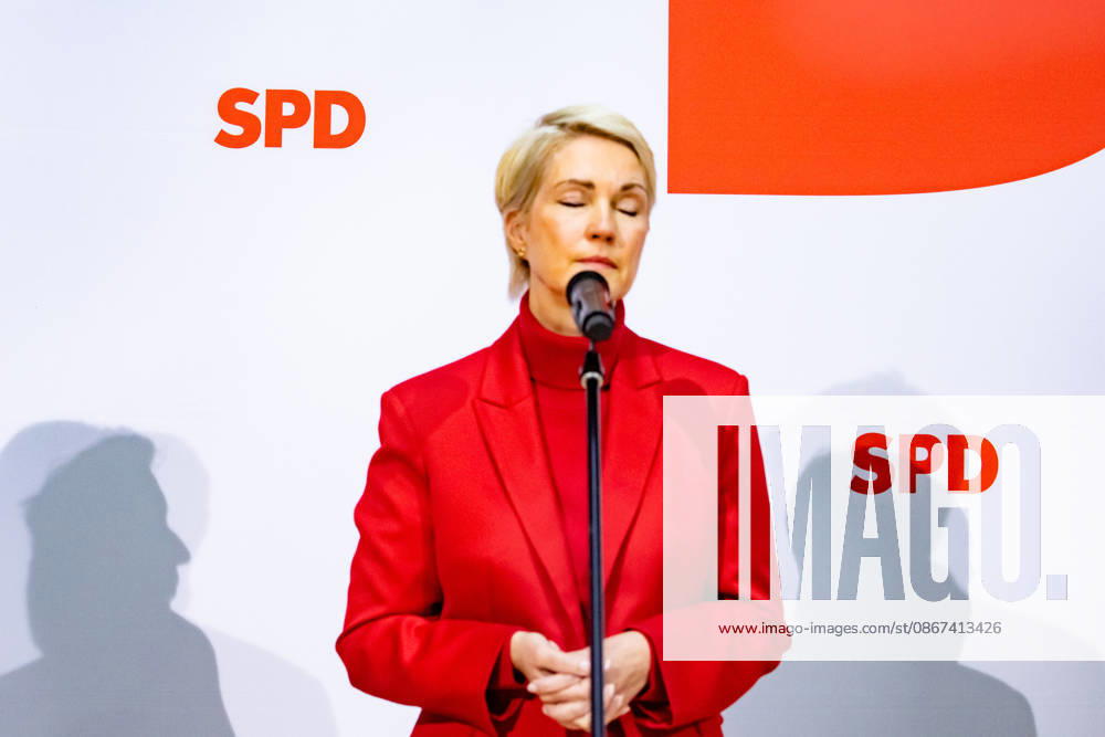 Manuela Schwesig, the SPD s top candidate in Mecklenburg-Western Pomerania, at a press conference at the Willy Brandt House in Berlin on September 21, 2026: Reactions to the state elections in Mecklenburg-Western Pomerania and Berlin