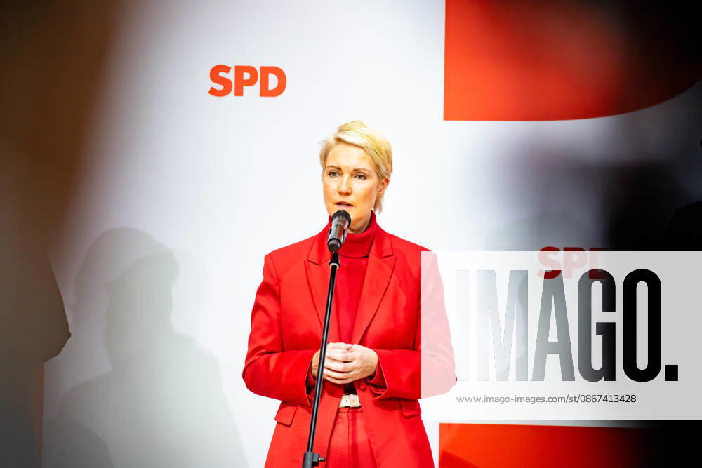 Manuela Schwesig, the SPD s top candidate in Mecklenburg-Western Pomerania, at a press conference at the Willy Brandt House in Berlin on September 21, 2026: Reactions to the state elections in Mecklenburg-Western Pomerania and Berlin