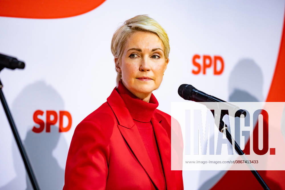 Manuela Schwesig, the SPD s top candidate in Mecklenburg-Western Pomerania, at a press conference at the Willy Brandt House in Berlin on September 21, 2026: Reactions to the state elections in Mecklenburg-Western Pomerania and Berlin