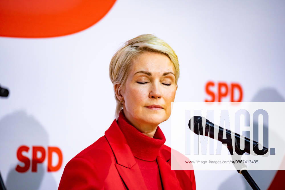 Manuela Schwesig, the SPD s top candidate in Mecklenburg-Western Pomerania, at a press conference at the Willy Brandt House in Berlin on September 21, 2026: Reactions to the state elections in Mecklenburg-Western Pomerania and Berlin