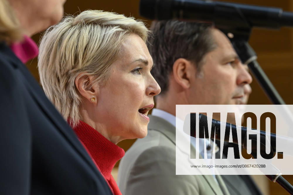 Pictured, from left: Manuela Schwesig, GER, Berlin, SPD press conference following the elections in Berlin and Mecklenburg-Western Pomerania (MV), in the atrium of the Willy Brandt House, Wilhelmstraße 141, 10963 Berlin, September 21, 2026,