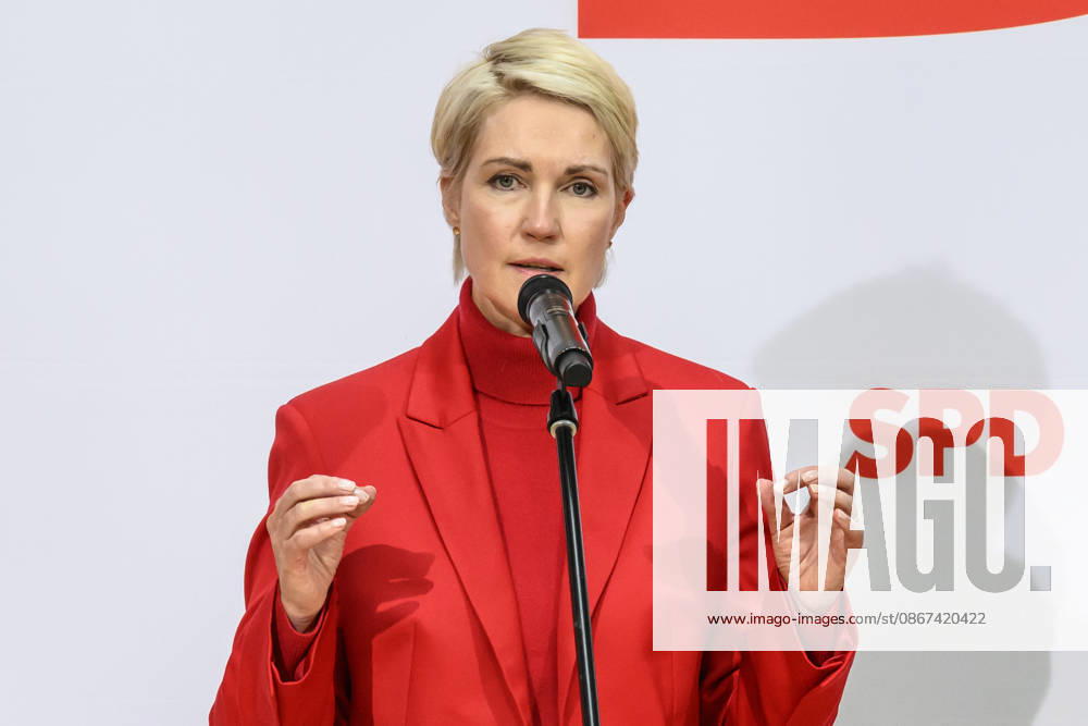 Pictured, from left: Manuela Schwesig, GER, Berlin, SPD press conference following the elections in Berlin and Mecklenburg-Western Pomerania (MV), in the atrium of the Willy Brandt House, Wilhelmstraße 141, 10963 Berlin, September 21, 2026,