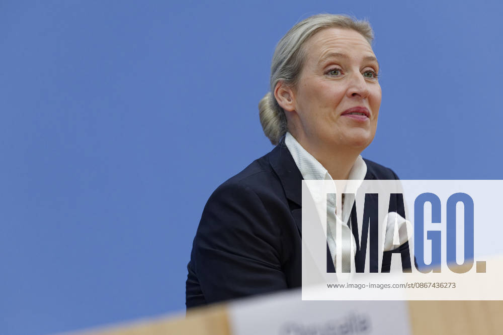 AfD Post-Election Analysis: Mecklenburg-Western Pomerania and Berlin, September 21, 2026, Germany, Berlin—Federal Press Conference: AfD’s analysis of the state election in Mecklenburg-Western Pomerania and the election to the Berlin House of Representatives. Pictured: Dr. Alice Weidel, federal spokesperson for the AfD and co-chair of the AfD parliamentary group in the German Bundestag