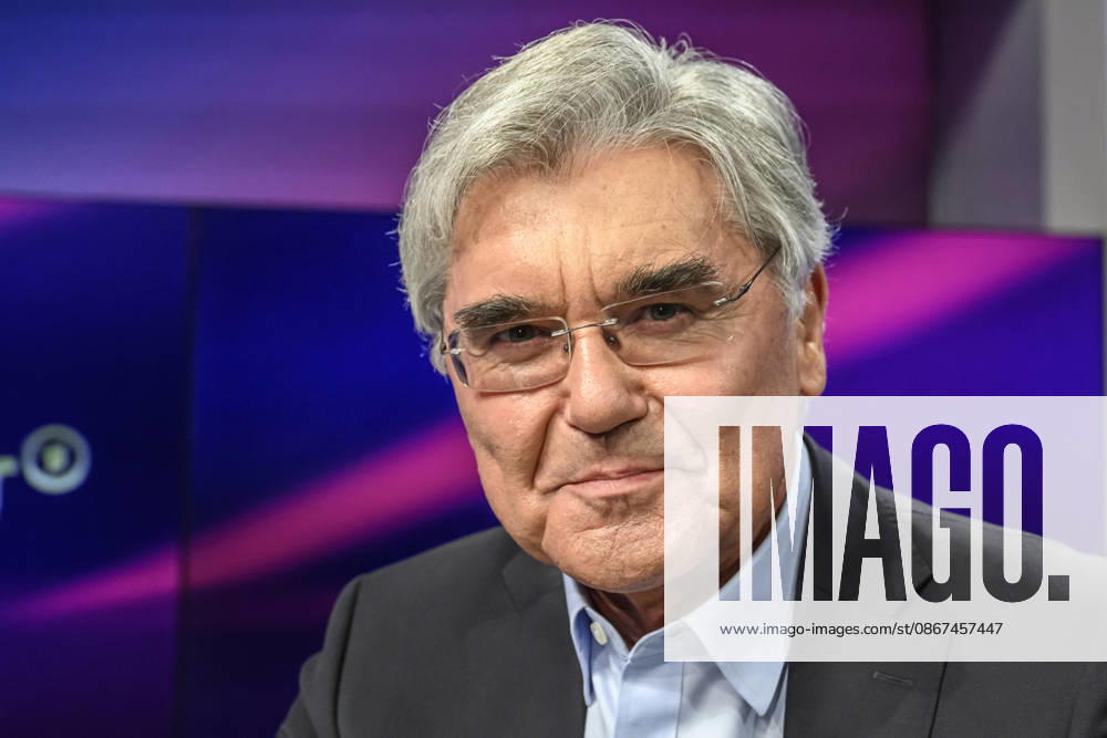 Pictured, from left: Joe Kaeser of Siemens Energy, GER, Berlin, studio, guest on Maischberger, political talk show, TV, program, with host Sandra Maischberger, Das Erste, from Adlershof Am Studio 20, September 21, 2026,