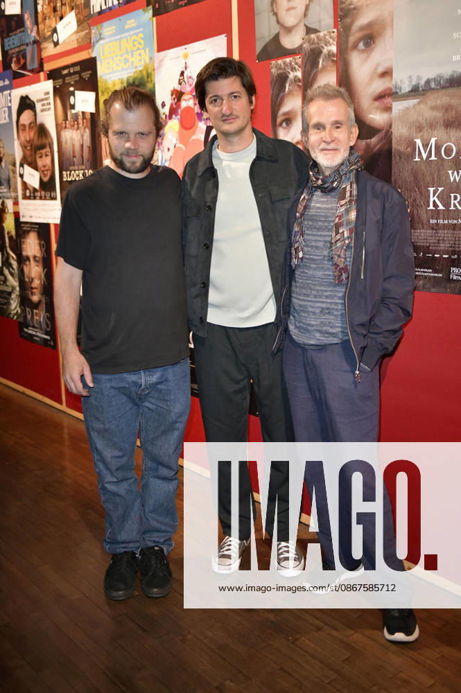 Fabian Gamper, Nicolas Ehret, and Ulrich Matthes at the premiere of the movie *Morgen war Krieg* at the Delphi Lux in Berlin, September 22, 2026 Foto:xM.xBehrensx xFuturexImagex krieg_6922