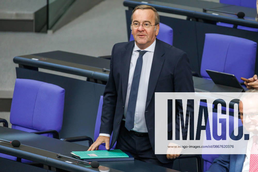 Bundestag: Boris Pistorius (SPD), Federal Minister of Defense, at the German Bundestag on September 23, 2026, in Berlin, Berlin, Berlin, Germany, Bundestag