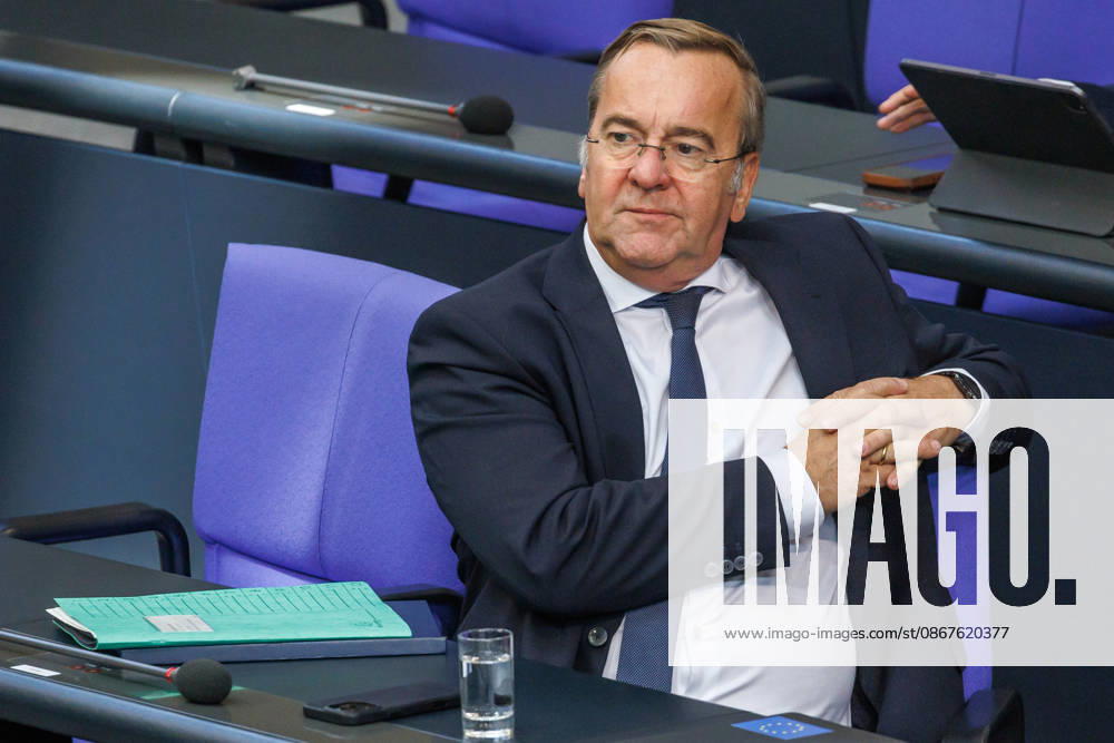 Bundestag: Boris Pistorius (SPD), Federal Minister of Defense, at the German Bundestag on September 23, 2026, in Berlin, Berlin, Berlin, Germany, Bundestag