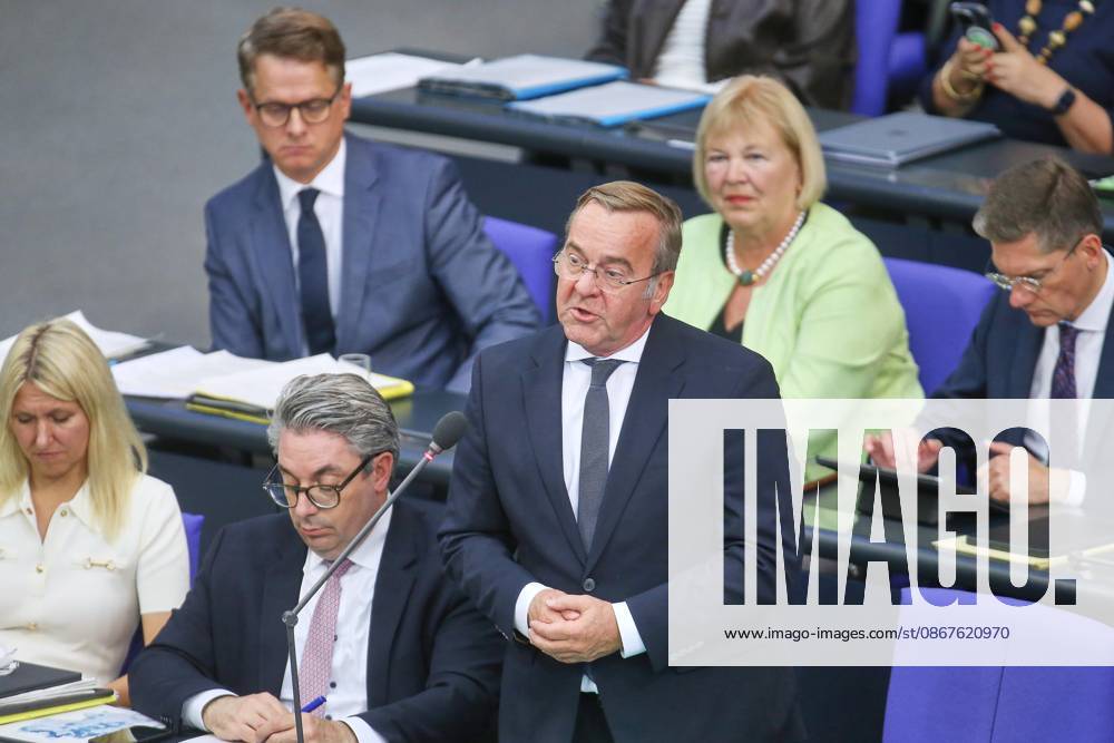 German Bundestag 95th Session of the Bundestag Federal Minister of Defense Boris Pistorius, SPD