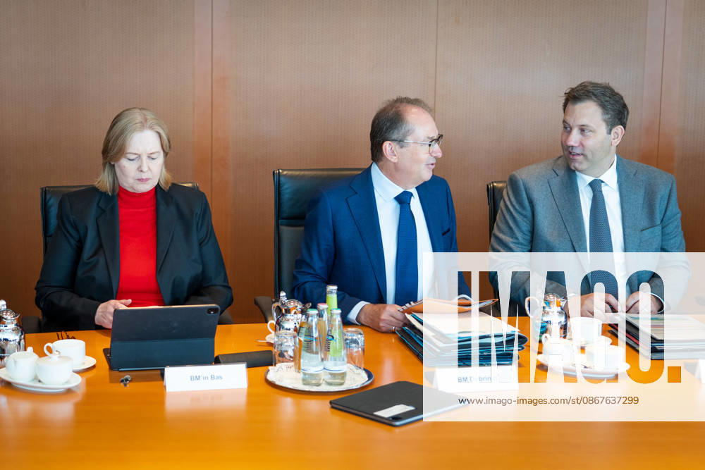 Cabinet meeting, Federal Government, Kickoff, Cabinet meeting, Federal Government, Lars Klingbeil, Federal Minister of Finance, Vice Chancellor, Alexander Dobrindt, Federal Minister of the Interior, Bärbel Bas, Federal Minister of Labor and Social Affairs, Berlin, Berlin, GER