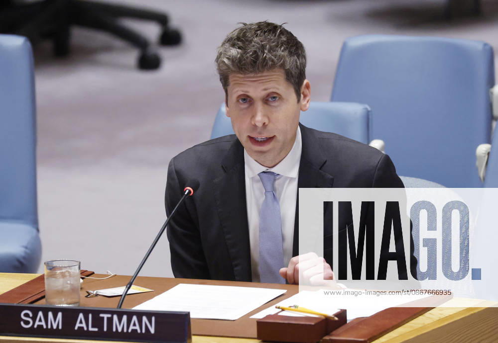 CEO of OpenAI Sam Altman speaks at a United Nations Security Council meeting on artificial intelligence (AI) and international security under Maintenance of International Peace and Security at the UN General Assembly 81st session General Debate at the United Nations Headquarters on Wednesday, September 23, 2026 in New York City. NYP202609232054 JOHNxANGELILLO
