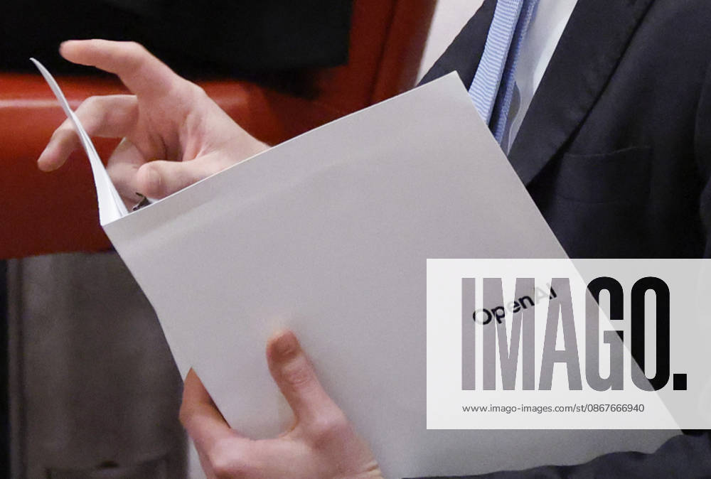 CEO of OpenAI Sam Altman holds an OpenAI folder when he arrives at a United Nations Security Council meeting on artificial intelligence (AI) and international security under Maintenance of International Peace and Security at the UN General Assembly 81st session General Debate at the United Nations Headquarters on Wednesday, September 23, 2026 in New York City. NYP202609232056 JOHNxANGELILLO