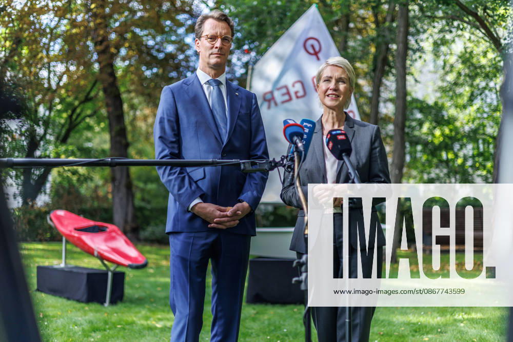 Bid for the Olympic and Paralympic Games in Cologne-Rhine-Ruhr: Minister President Hendrik Wuest and Minister President Manuela Schwesig at an event related to the bid for the Olympic and Paralympic Games in Cologne-Rhine-Ruhr on September 24, 2026, in Berlin, Berlin, Berlin, Germany, Westwind