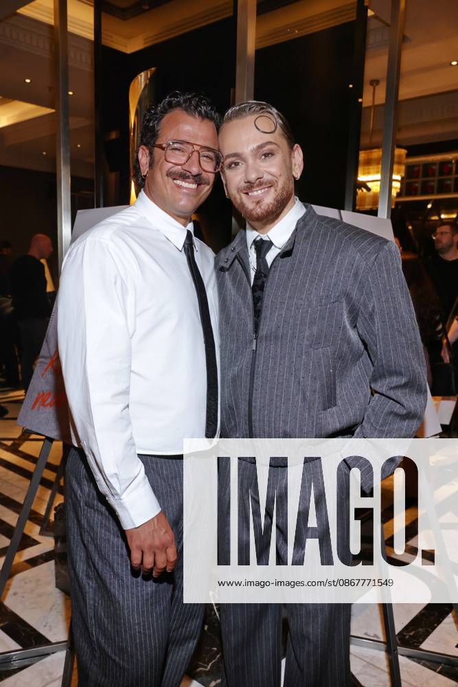 Riccardo Simonetti Book Launch: Riccardo Simonetti and his husband Steven. Riccardo Simonetti presents his fifth book, When Is a Man a Man? , at The Ritz-Carlton, Berlin, on September 24, 2026.