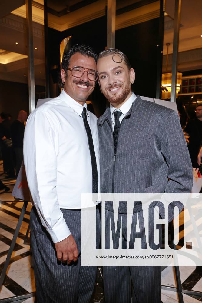Riccardo Simonetti Book Launch: Riccardo Simonetti and his husband Steven. Riccardo Simonetti presents his fifth book, When Is a Man a Man? , at The Ritz-Carlton, Berlin, on September 24, 2026.
