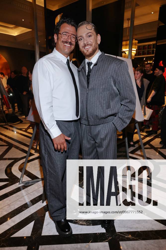 Riccardo Simonetti Book Launch: Riccardo Simonetti and his husband Steven. Riccardo Simonetti presents his fifth book, When Is a Man a Man? , at The Ritz-Carlton, Berlin, on September 24, 2026.