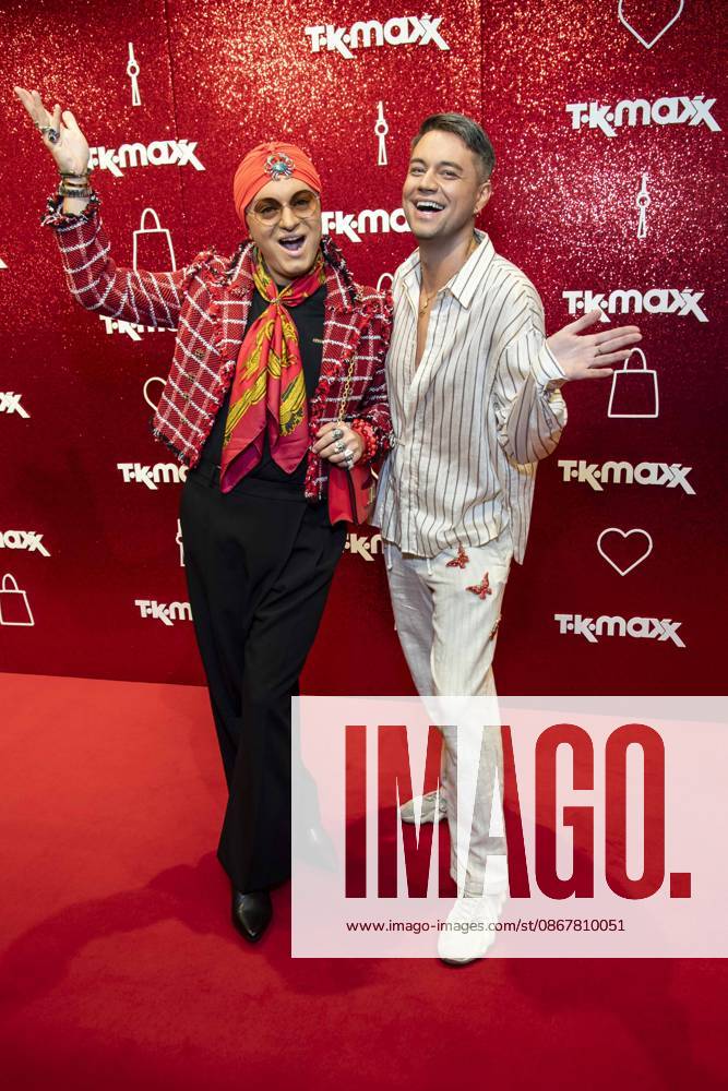 ABB TKMAXX Julian F. M. Stoeckel and Marcell Damaschke appeared on the red carpet at the grand reopening of the TK Maxx store on Alexanderplatz on September 24, 2026, in Berlin, Germany