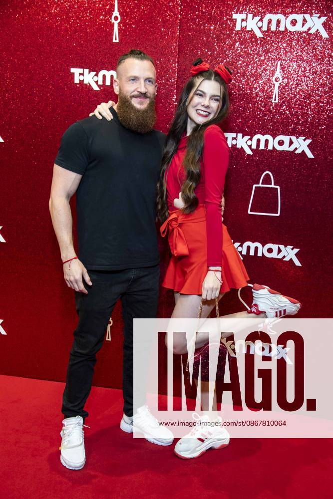 ABB TKMAXX Toni Adriano Ammirabile and Klaudia Giez appeared on the red carpet at the grand reopening of the TK Maxx store on Alexanderplatz on September 24, 2026, in Berlin, Germany