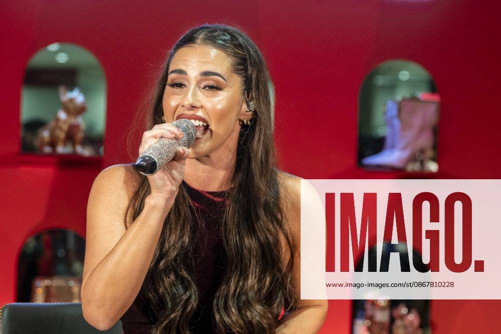 ABB TKMAXX Sarah Engels perform as special guests on the red carpet at the grand reopening of the TK Maxx store on Alexanderplatz on September 24, 2026, in Berlin, Germany