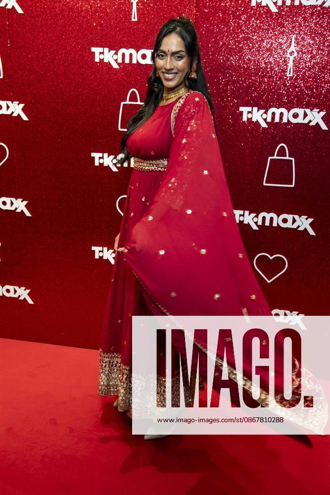 ABB TKMAXX Sayana Ranjan appears on the red carpet at the grand reopening of the TK Maxx store on Alexanderplatz on September 24, 2026, in Berlin, Germany