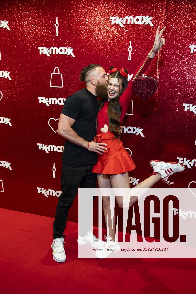 ABB TKMAXX Toni Adriano Ammirabile and Klaudia Giez appear on the red carpet at the grand reopening of the TK Maxx store on Alexanderplatz on September 24, 2026, in Berlin, Germany