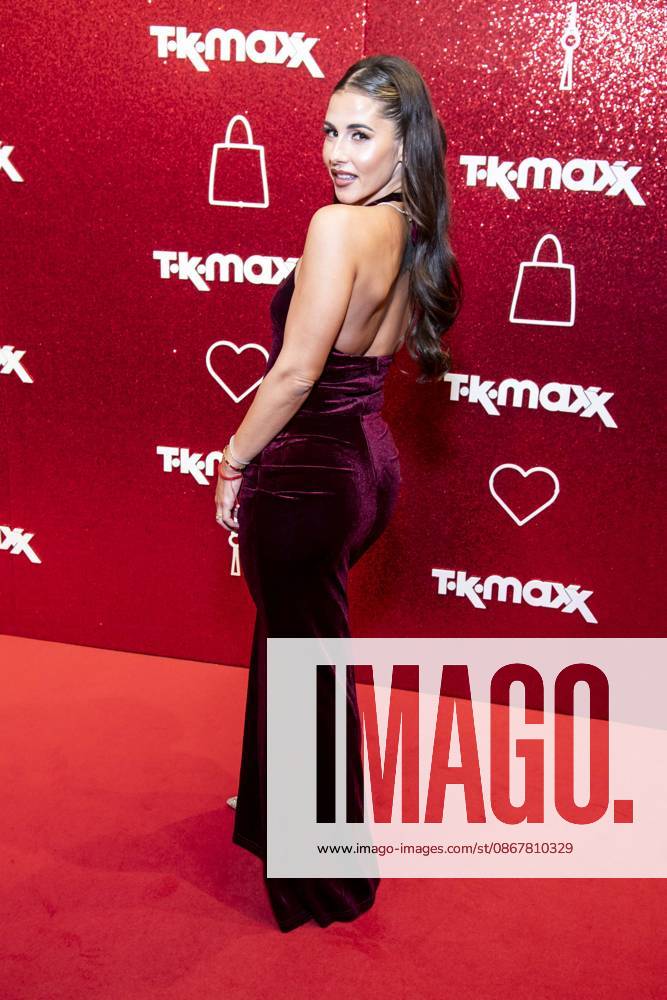 ABB TKMAXX Sarah Engels appears on the red carpet at the grand reopening of the TK Maxx store on Alexanderplatz on September 24, 2026, in Berlin, Germany