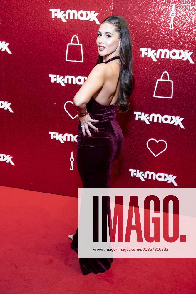 ABB TKMAXX Sarah Engels appears on the red carpet at the grand reopening of the TK Maxx store on Alexanderplatz on September 24, 2026, in Berlin, Germany