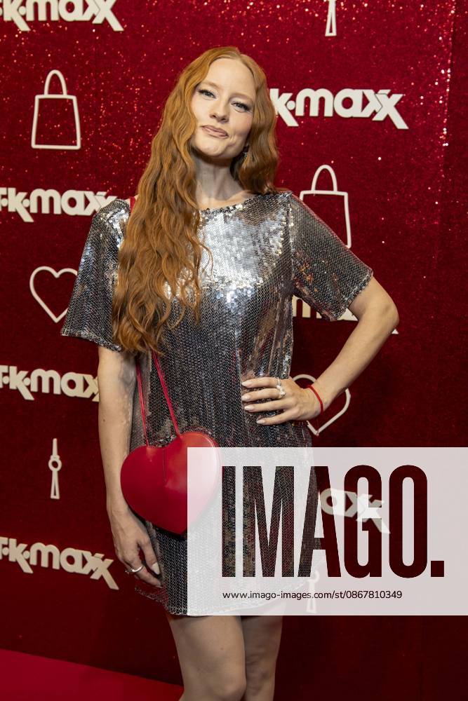 ABB TKMAXX Barbara Meier on the red carpet at the grand reopening of the TK Maxx store on Alexanderplatz on September 24, 2026, in Berlin, Germany