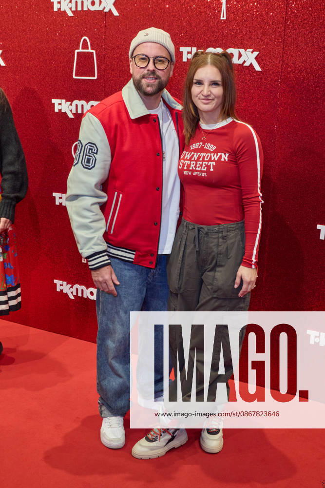 Felix von Jascheroff with his wife Alexandra Sophie Winterberg at the reopening of the expanded TK Maxx store during the CODE RED Night event at Alexanderplatz in Berlin on September 24, 2026 TK Maxx Store Reopening