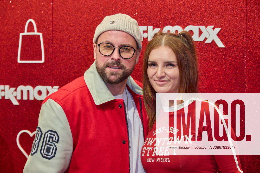 Felix von Jascheroff with his wife Alexandra Sophie Winterberg at the reopening of the expanded TK Maxx store during the CODE RED Night event at Alexanderplatz in Berlin on September 24, 2026 TK Maxx Store Reopening