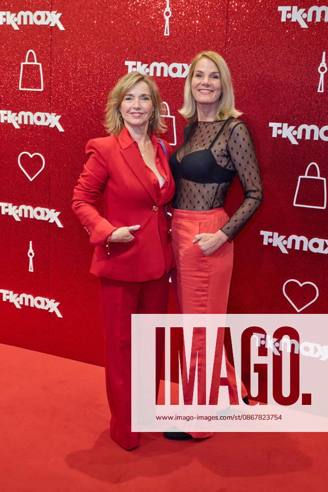 Tina Ruland and her entourage at the reopening of the expanded TK Maxx store during the CODE RED Night event at Alexanderplatz in Berlin on September 24, 2026 TK Maxx Store Reopening