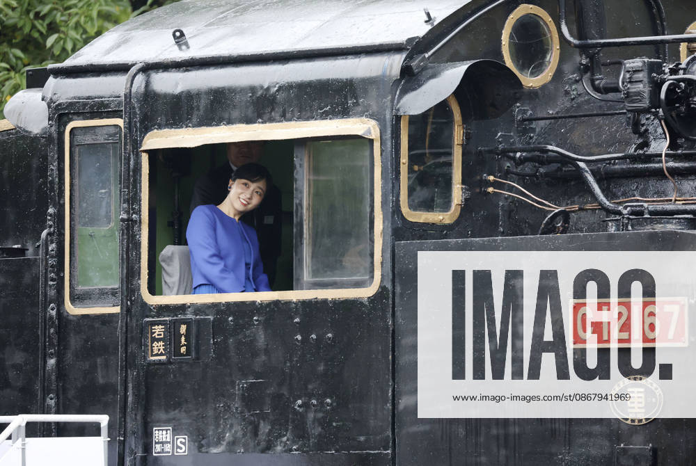 Princess Kako in Tottori Pref. Japanese Princess Kako rides a steam locomotive in Wakasa in Tottori Prefecture, western Japan, on Sept. 26, 2026. A14AA0005628853P
