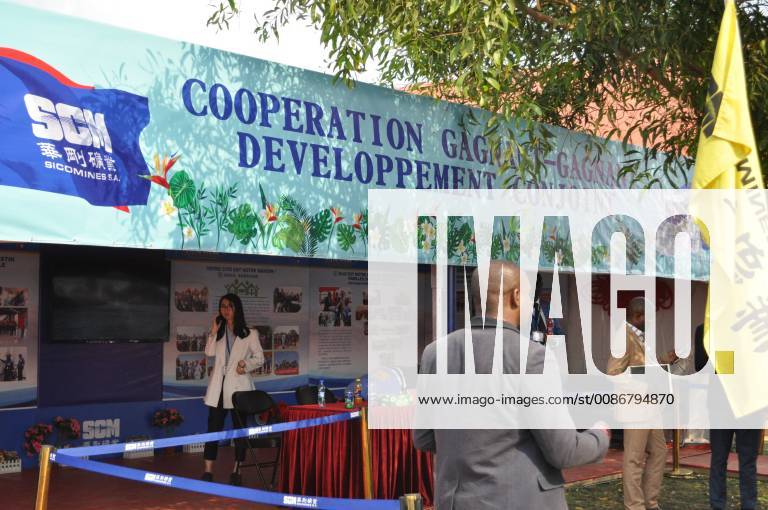 Kolwezi, Lualaba, Democratic Republic of Congo - Stands and exhibitions of Sino Congolese mining company, SICOMINES, one of the shareholders of the controversial construction project of the Busanga hydroelectric plant seen during the conference..The DRC mining conference that was attended by President Joseph Kabila, Prime Minister Bruno Tshibala and several ministers from the Congolese government and Chinese mining companies. Kolwezi Democratic Republic of Congo - ZUMAs197 20180914_zab_s197_183