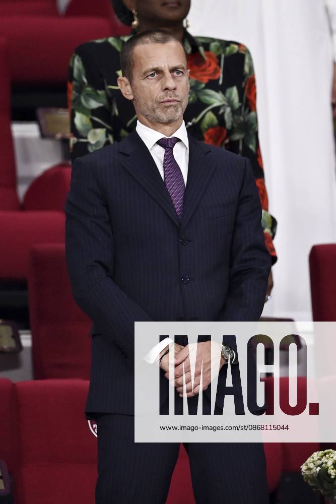 Foto LaPresse - Fabio Ferrari 17 Dicembre 2022 Doha, Qatar - Calcio - Qatar 2022 - Coppa del Mondo Fifa - Finale 3 4 pos Foto LaPresse - Fabio Ferrari 17 Dicembre 2022 Doha, Qatar - Calcio - Qatar 2022 - Coppa del Mondo Fifa - Finale 3 4 posto - Croazia v Marocco - Khalifa International Stadium. Nella foto: Aleksander Ceferin Presidente FIFA December 17, 2022 Doha, Qatar - sport Soccer - Qatar 2022- FIFA World Cup, WM, Weltmeisterschaft, Fussball - FInal 3 4 place - Croatia v Morocco - Khalifa Interantional Stadium. In the pic: Aleksander Ceferin