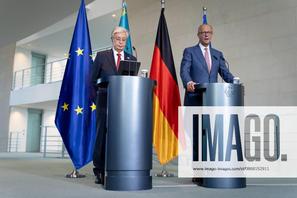 Friedrich Merz, Federal Chancellor, President of Kazakhstan, Kassym-Jomart Tokayev, Berlin, Federal Chancellery, Friedrich Merz, Federal Chancellor, President of Kazakhstan, Kassym-Jomart Tokayev, Berlin, Berlin, GER