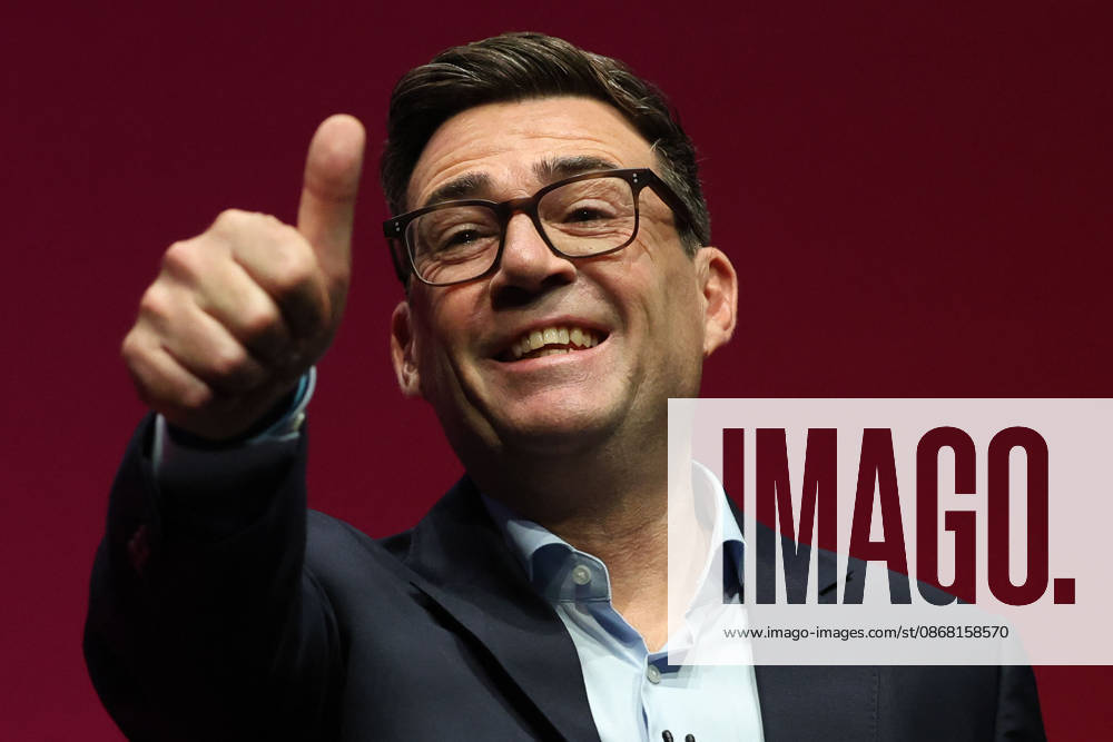 UK Prime Minister Andy Burnham delivers his keynote speech during the Labour Party Annual Conference at Liverpool Experience Campus in Liverpool, England. Liverpool United Kingdom - ZUMAa279 20260929_zsp_a279_033