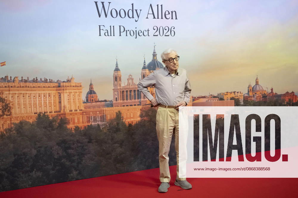 Woody Allen at the official reception marking the start of filming for the Woody Allen Fall Project 2026 at the Teatros del Canal in Madrid, October 1, 2026 Foto:Fotografosx xFuturexImagex woody_6033