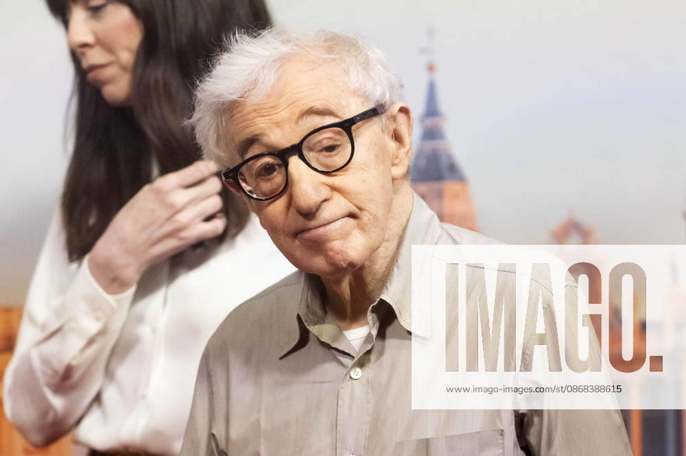 Woody Allen at the official reception marking the start of filming for the Woody Allen Fall Project 2026 at the Teatros del Canal in Madrid, October 1, 2026 Foto:Fotografosx xFuturexImagex woody_6041