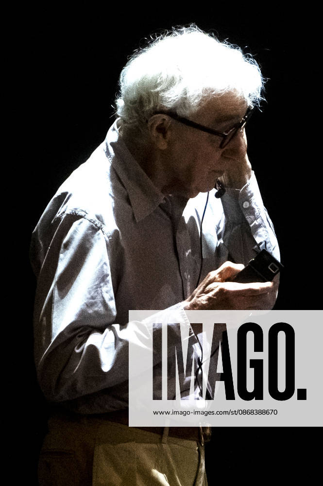 Woody Allen at the official reception marking the start of filming for the Woody Allen Fall Project 2026 at the Teatros del Canal in Madrid, October 1, 2026 Foto:Fotografosx xFuturexImagex woody_6061