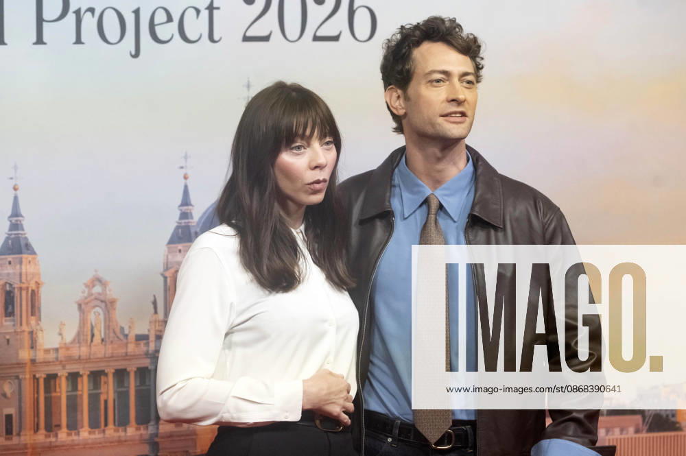 Alexi Wasser and Peter Vives at the official reception marking the start of filming for the Woody Allen Fall Project 2026 at the Teatros del Canal in Madrid, October 1, 2026 Foto:Fotografosx xFuturexImagex woody_6025