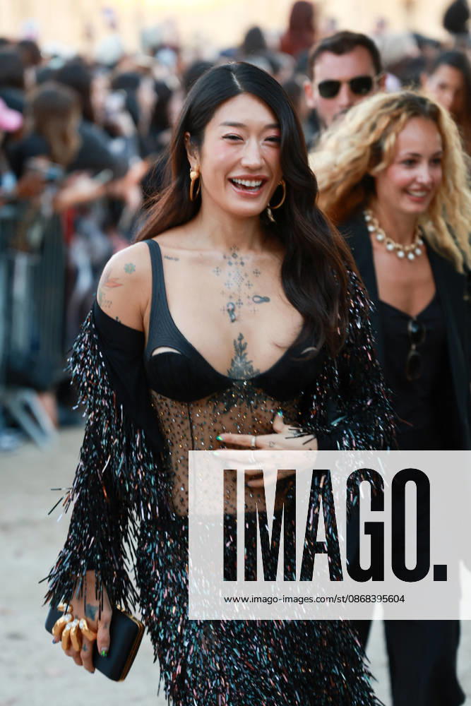 Peggy Gou at the Schiaparelli Spring Summer 2027 Women’s Ready-to-Wear Collection fashion show during Paris Fashion Week (PFW) on October 1, 2026. Florian Lavielle, Bestimage. Schiaparelli’s Spring Summer 2027 Women’s Ready-to-Wear Collection fashion show at Paris Fashion Week (PFW) on October 1, 2026, Paris, France
