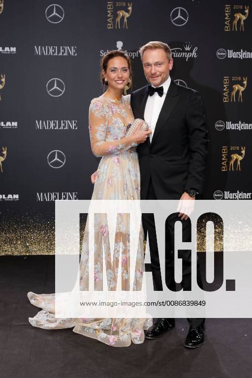 Christian Lindner and Franca Lehfeldt at the Bambi 2018 award ceremony on 16 11 2018 in Berlin Bambi 2018 award ceremony in Berlin